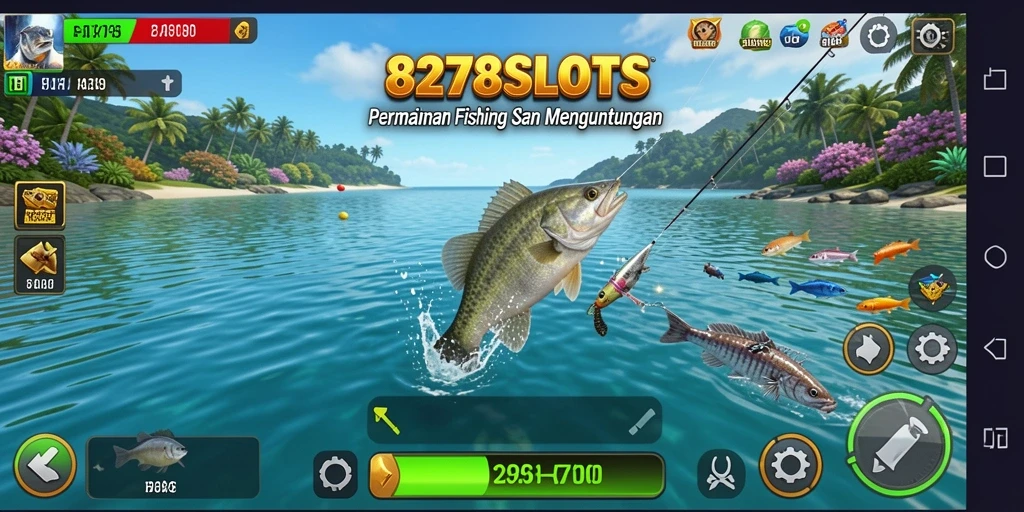 Tangkapan ikan yang mengesankan di dalam gameplay 8278SLOTS.