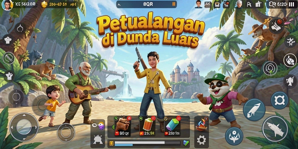 Tampilan gameplay Open World yang memukau di 8QR.