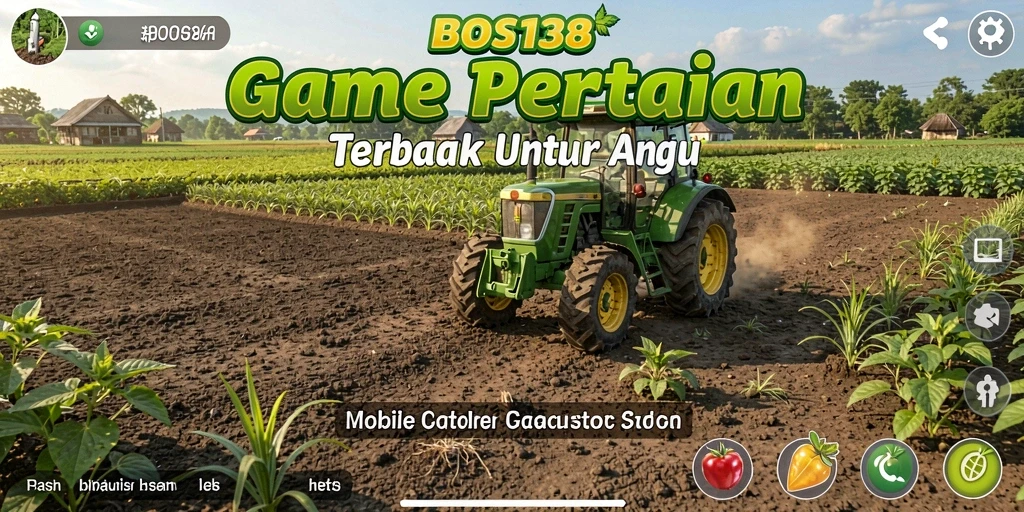Tampilan screenshot gameplay <strong>BOS138</strong> yang menunjukkan kebun yang subur.