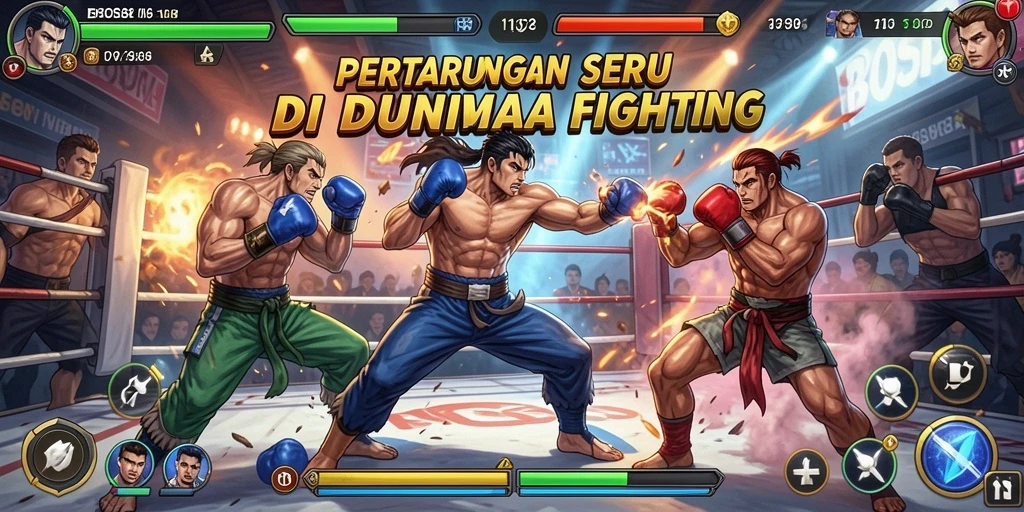 Tangkapan layar menunjukkan aksi pertarungan mendebarkan di BOS88.