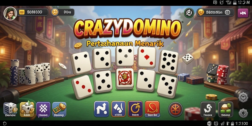 Tampilan gameplay seru dan menegangkan dari CRAZYDOMINO.