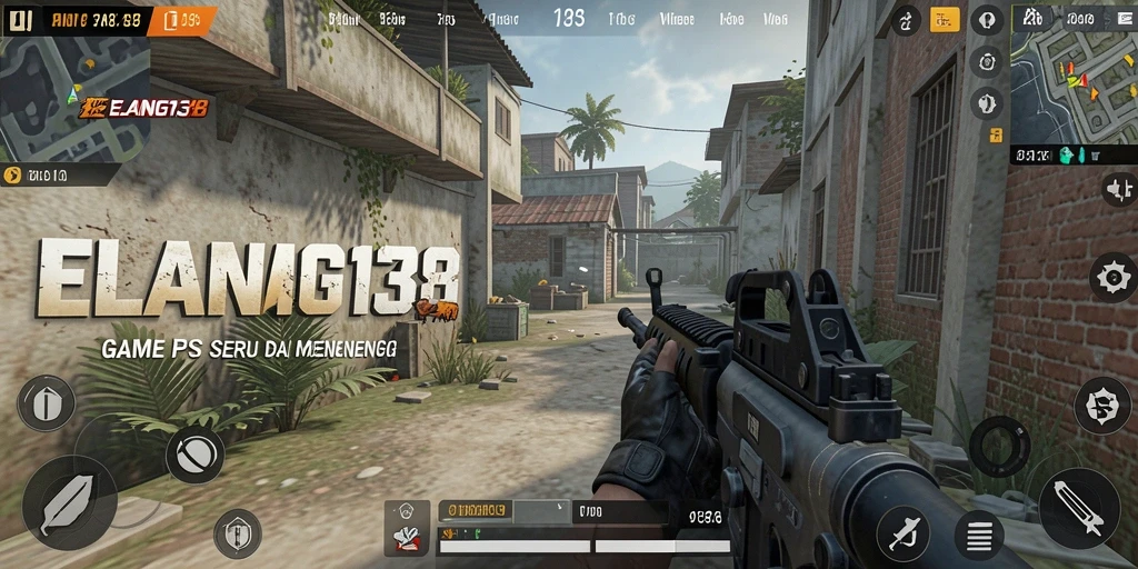 Screenshot utama ELANG138 menunjukkan aksi seru dalam gameplay FPS.