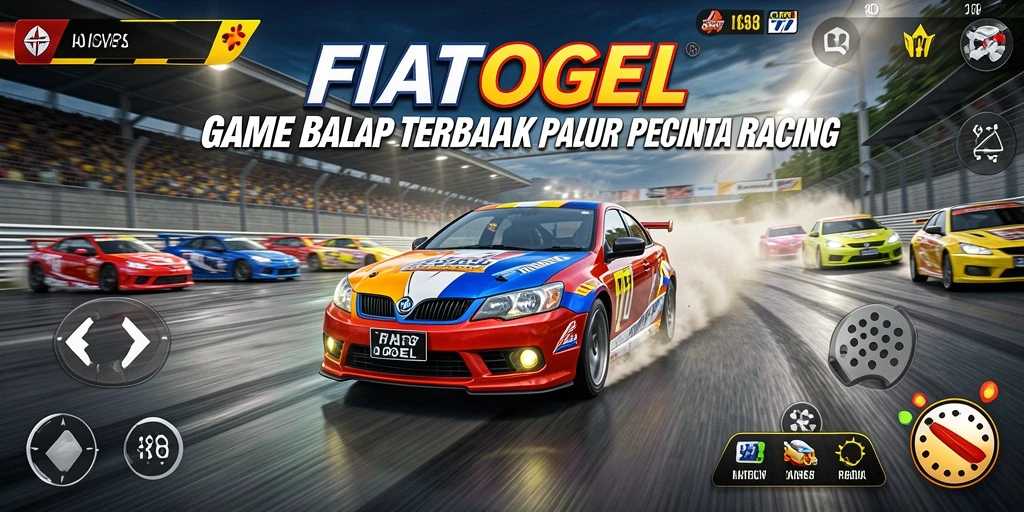 Tampilan gameplay balap yang seru dan menegangkan di FIATOGEL.