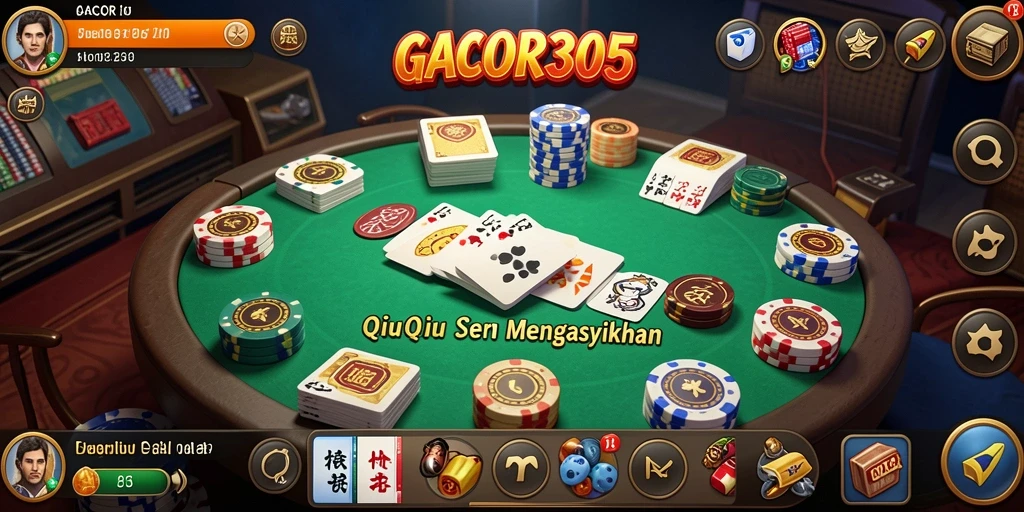 Tampilan gameplay menarik dari GACOR305 dalam permainan QiuQiu.