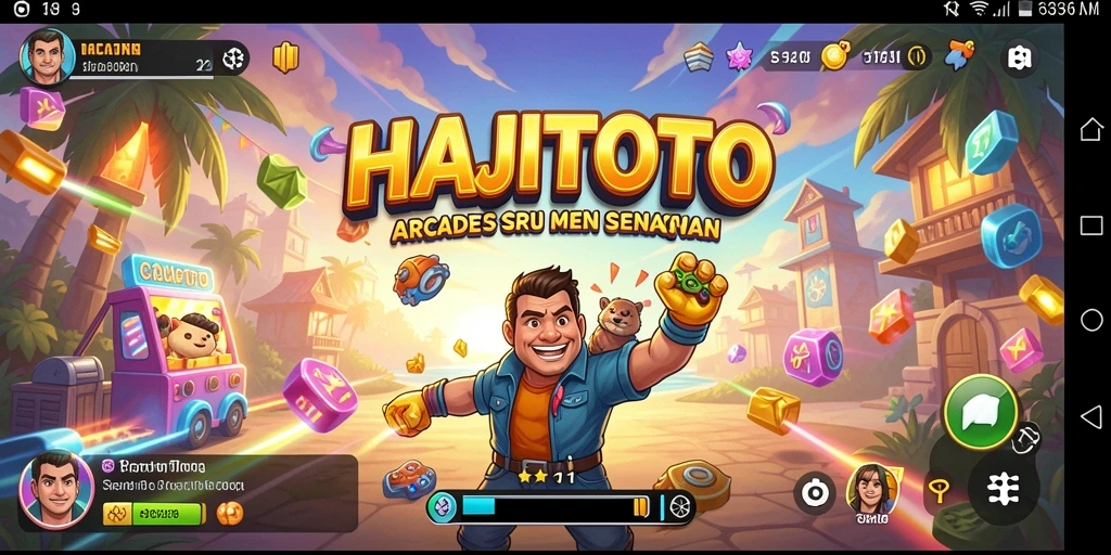 Tangkapan layar utama gameplay HAJITOTO yang penuh warna.