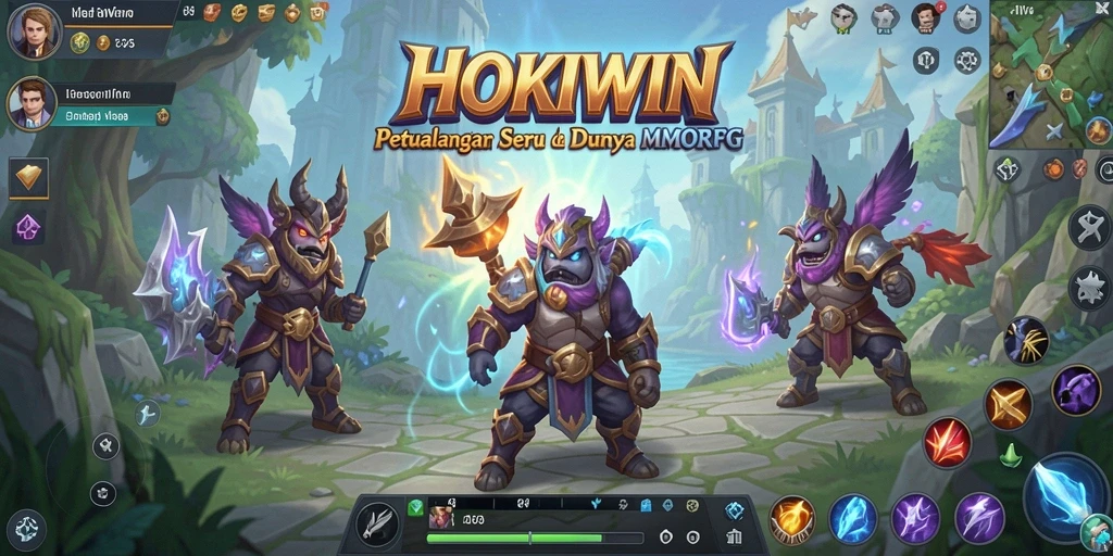 Tampilan gameplay HOKIWIN yang memukau dalam petualangan MMORPG.