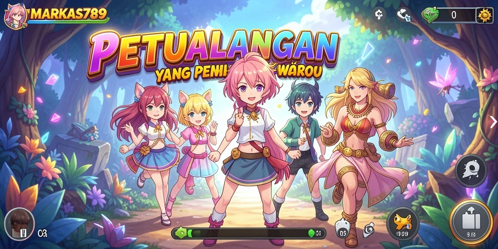 Screenshot MARKAS789 yang menampilkan aksi karakter anime dalam pertempuran.