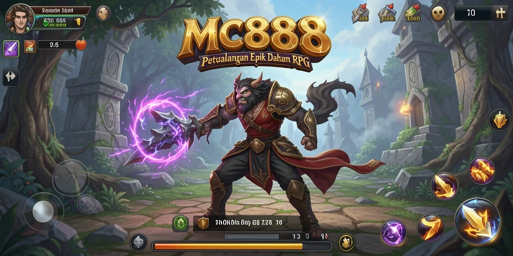 Screenshot gameplay RPG menampilkan aksi seru di dunia fantasi.