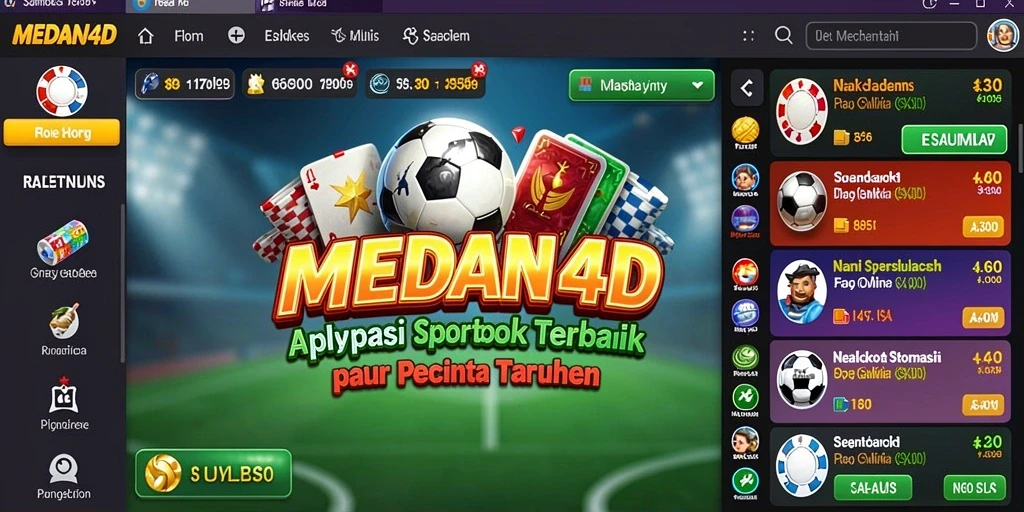 Tampilan gameplay menarik dalam aplikasi Sportsbook MEDAN4D.