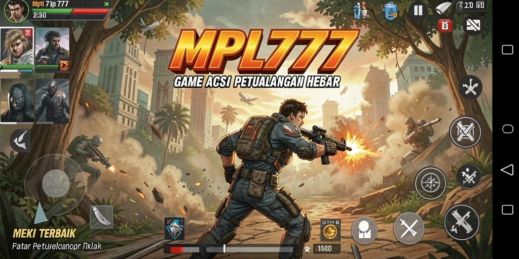 Screenshot MPL777 menunjukkan aksi menegangkan dalam pertempuran.