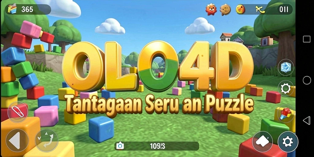 Screenshot gameplay OLLO4D menampilkan tantangan puzzle yang menarik.