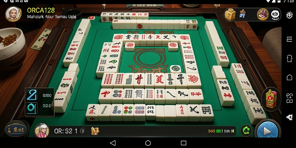 Tampilan gameplay ORCA128 yang menampilkan serunya permainan Mahjong.