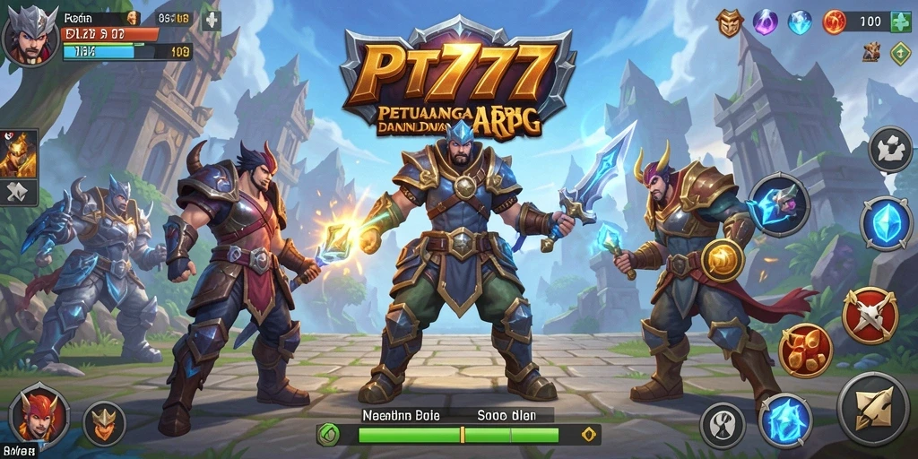 Tampilan gameplay PT777 dengan pertarungan seru dan karakter yang beragam.