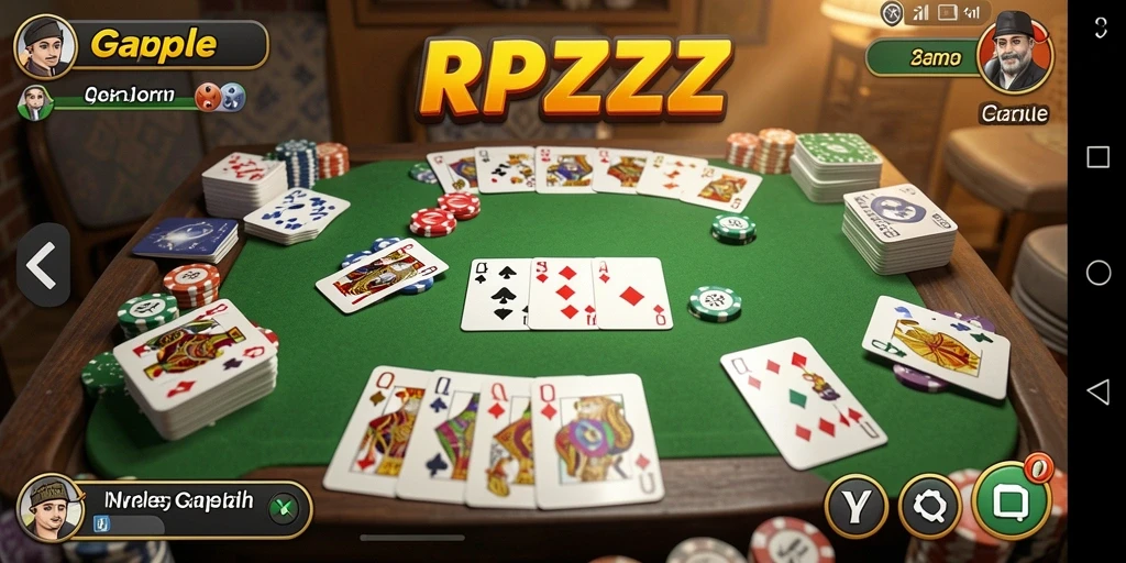 Tampilan gameplay menarik dari RPZZZ saat bermain Gaple.