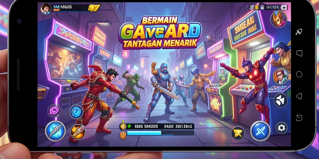 Tampilan menarik gameplay Arcade di SM605 yang mengasyikkan.