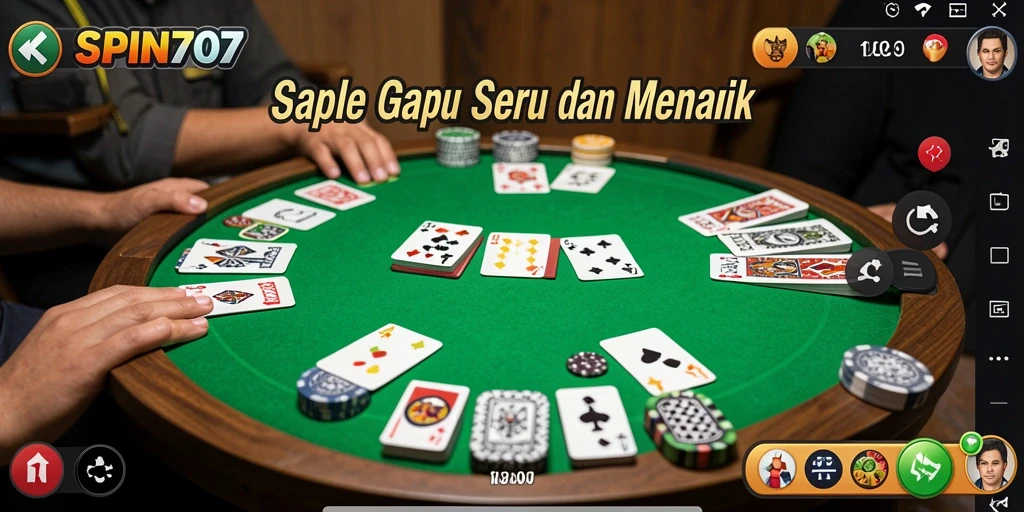 Screenshot gameplay SPIN707 yang menampilkan suasana seru permainan Gaple.