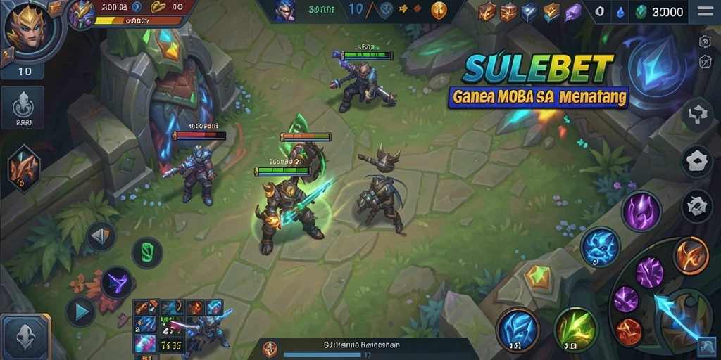 Screenshot gameplay dari SULEBET menampilkan aksi seru pertempuran antar tim.