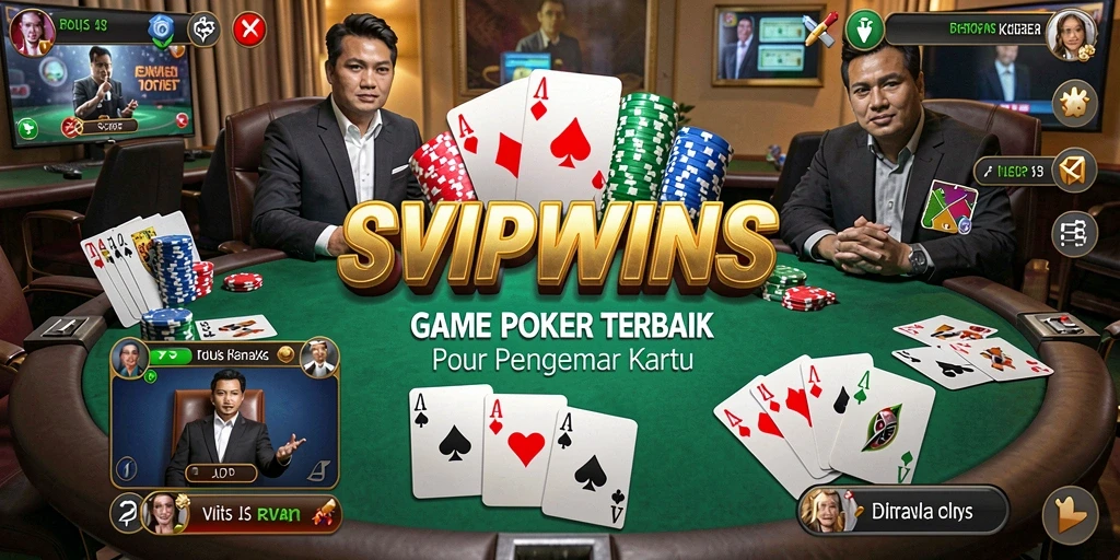 Tampilan gameplay seru dari SVIPWINS dalam permainan Poker.