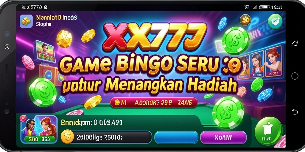 Tampilan gameplay Bingo yang menarik dan penuh warna di XXX777.