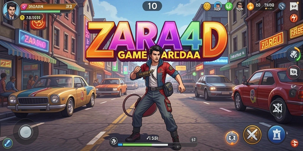 Screenshot gameplay ZARA4D menampilkan karakter dalam aksi seru.