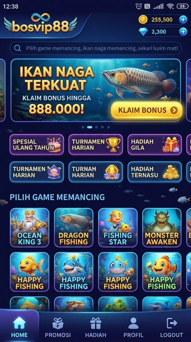 Tampilan antarmuka bosvip88 yang ramah pengguna.
